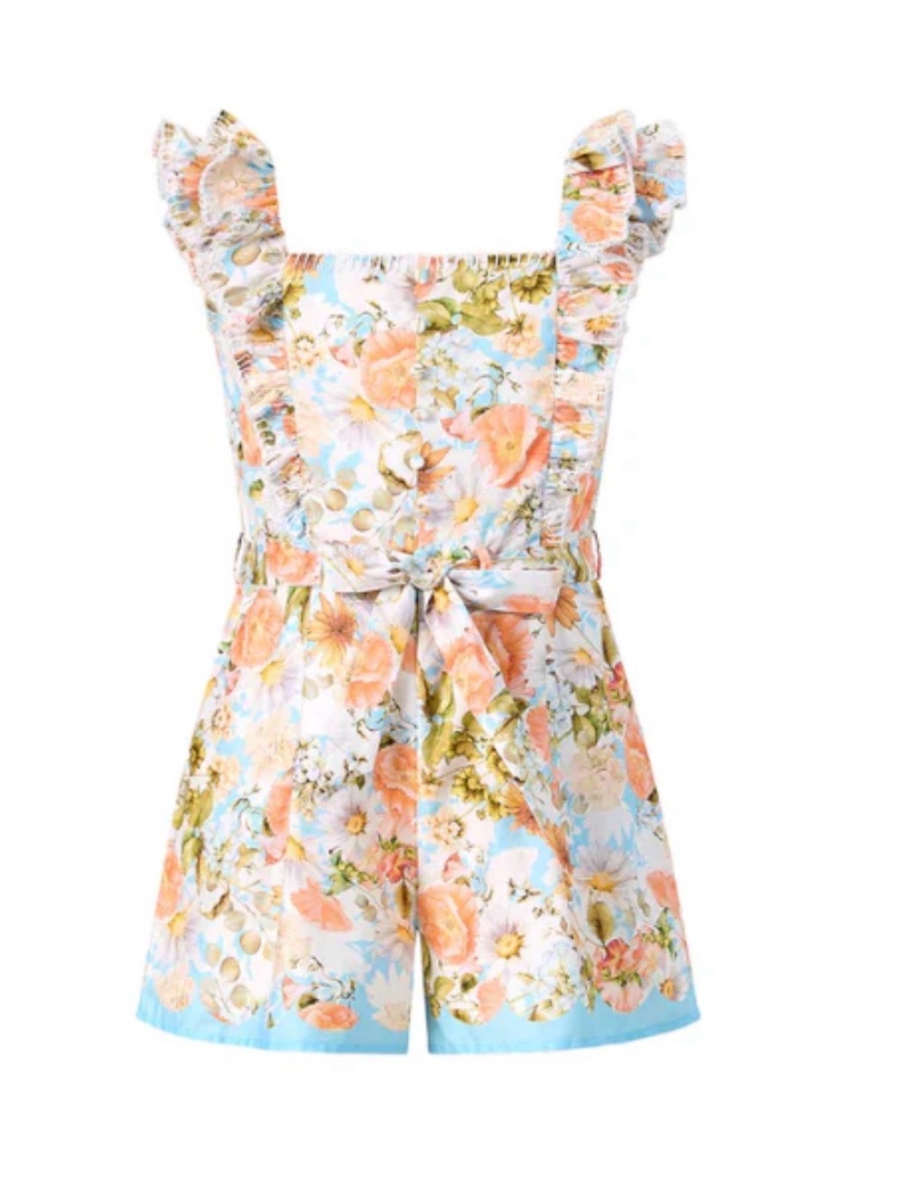 NWT Marlo Girls Floral Daphne Embroidered Romper